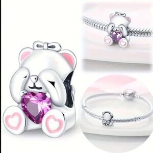 925 Peekaboo Birthstone Bear Charm-Compatible With Pandora Bracelets & The Like